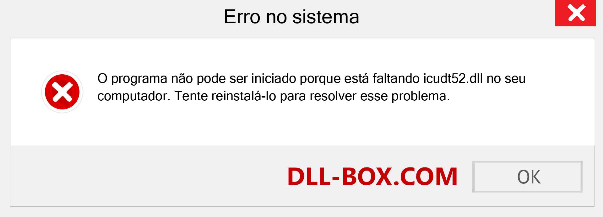 Arquivo icudt52.dll ausente ?. Download para Windows 7, 8, 10 - Correção de erro ausente icudt52 dll no Windows, fotos, imagens